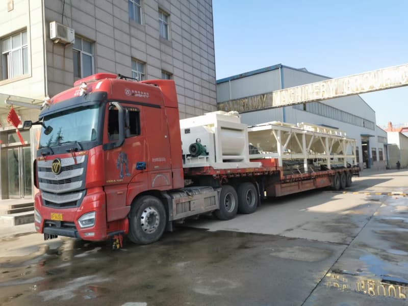 HZS25 concrete batching plant delivery 2