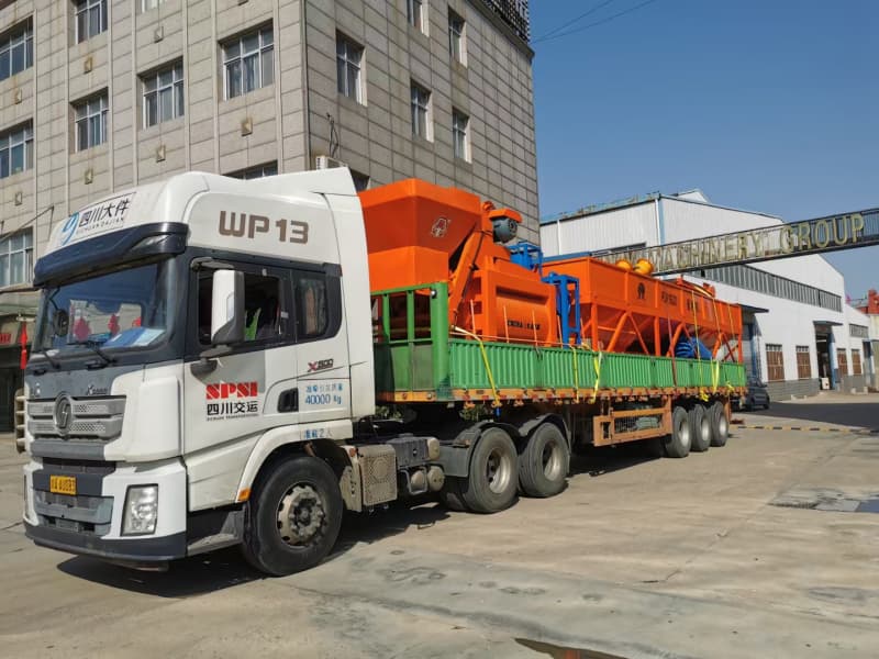 HZS50 Concrete Batching Plant delivery 3