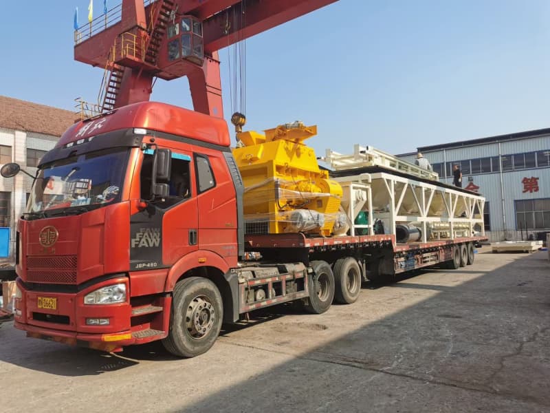 HZS25 concrete batching plant delivery 6